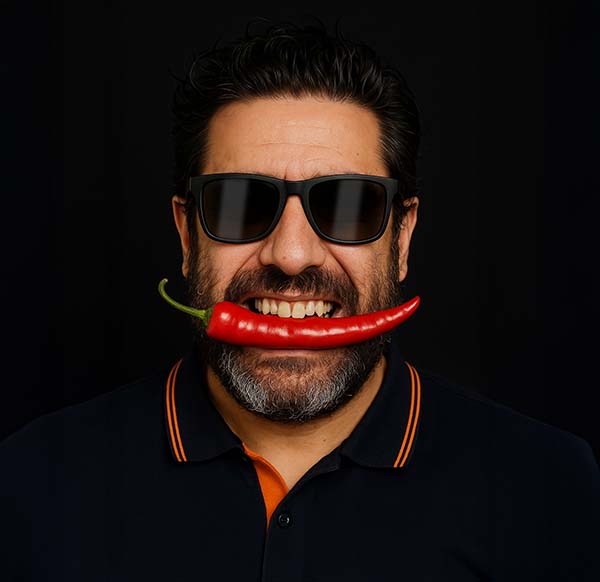 luis barroeta comiendo chile